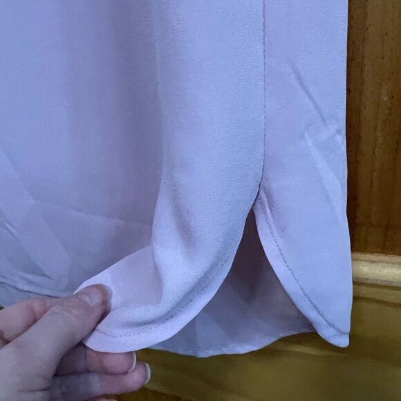 J. Crew lilac color size 0 spring and summer flowy cap sleeve blouse - Picture 2 of 5